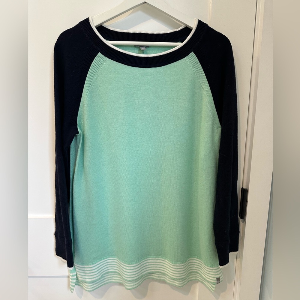 Talbots Sweater Mint Green Blue Large Petite